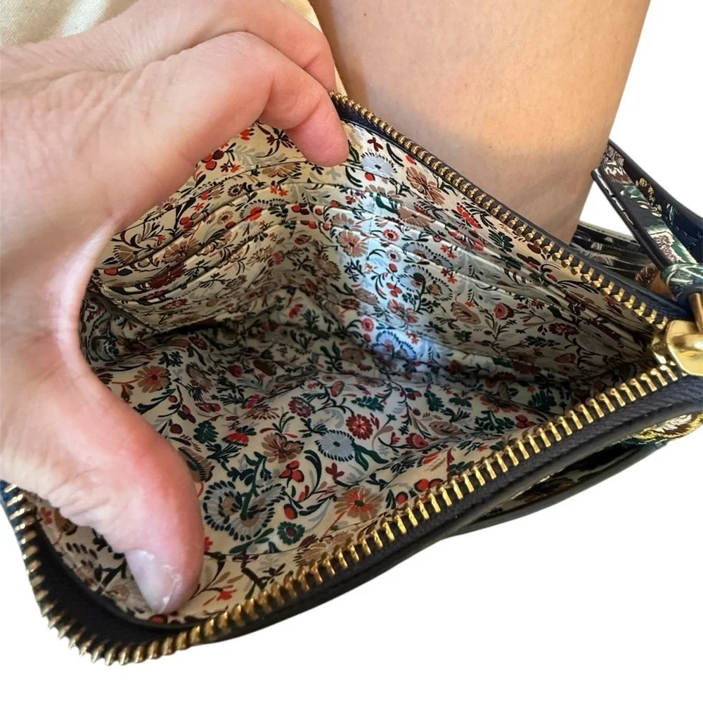 TORY BURCH Green Floral Women's Bag